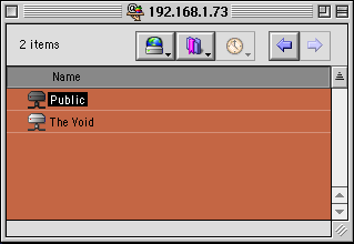 3. Select which shared volume to mount