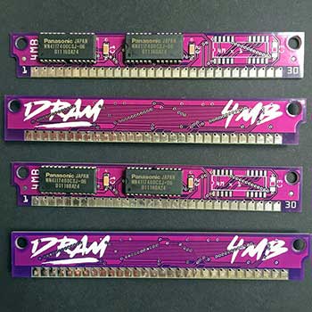 PurpleRAM 16MB (4MB x 4) 30-pin DRAM SIMM kit